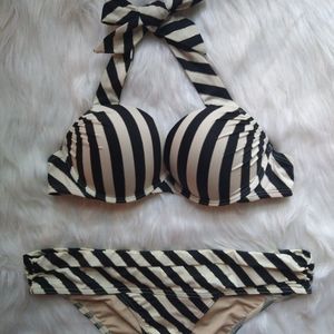 Victoria's Secret Bombshell Bikini~32B/SM~Sexy Sassy Stripes!